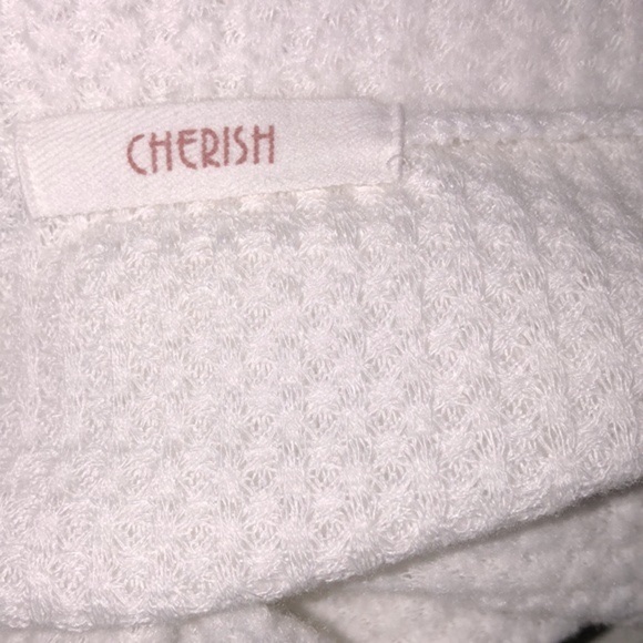 Cherish white waffle knit top size medium - Picture 5 of 5